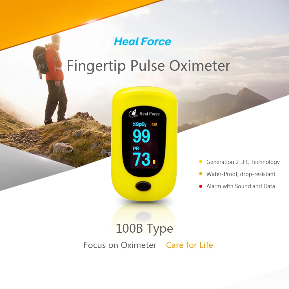 

Pulse Oximeter OLED Fingertip Pulse Oximeter Blood Oxygen Saturation Monitor SPO2/Pulse Rate/Perfusion Index Detect Alarm Pouch