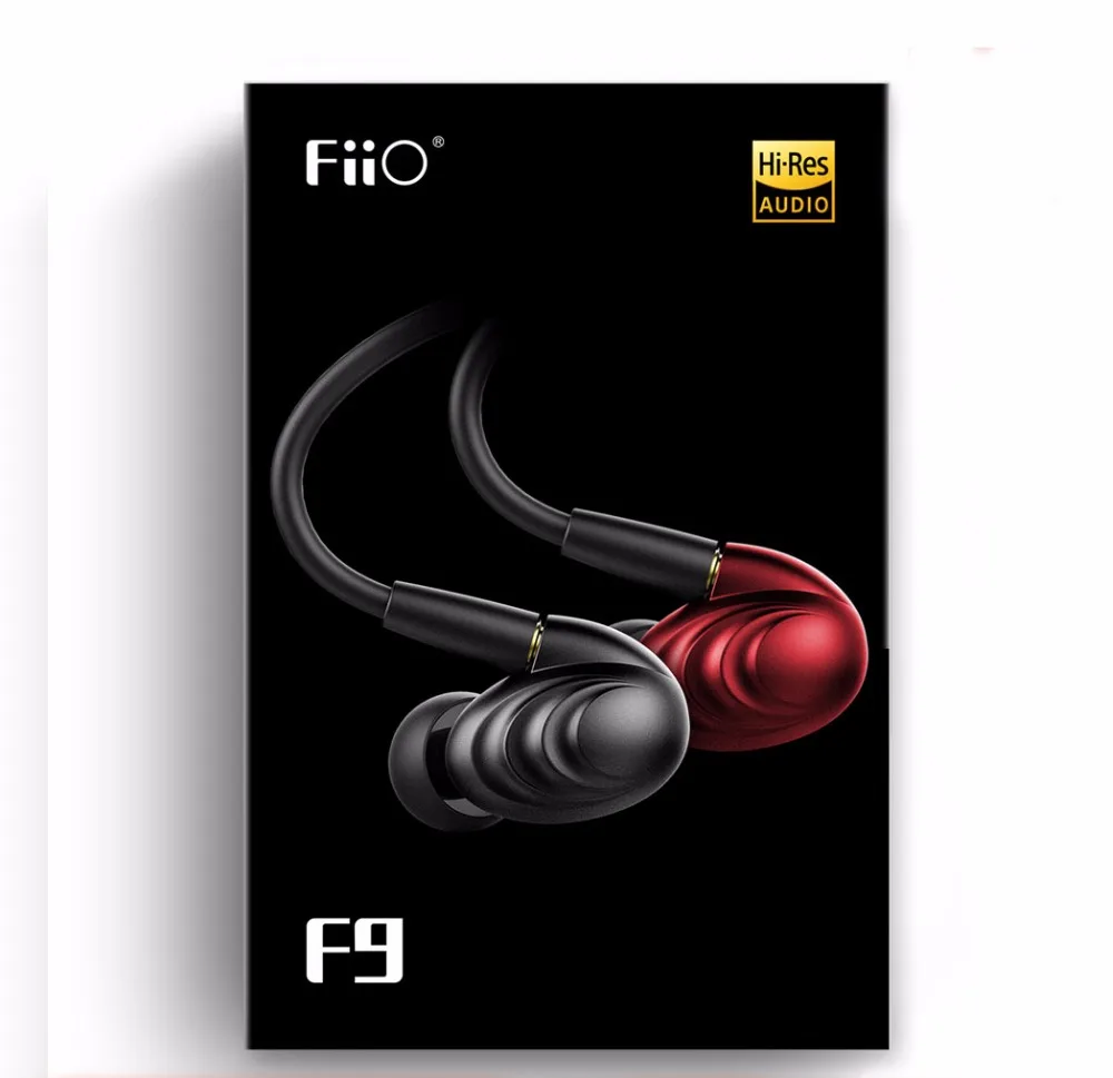 FiiO F9 сменный провод тройной Драйвер Гибридный Динамический HIFI наушники-вкладыши 2,5 мм 3,5 мм разъем с микрофоном съемный два кабеля