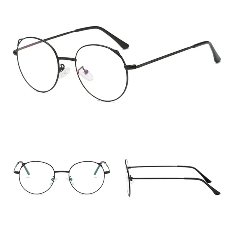 Корейские мужские женские ретро очки Harajuku круглые оправа с прозрачными линзами круглые очки модные унисекс очки - Цвет оправы: A