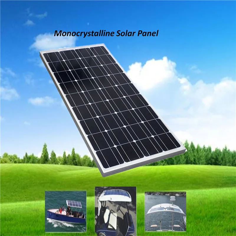 

18V 100W solar panel project Monocrystalline silicon cell placa frame MC4 connector for 12v battery house power charger