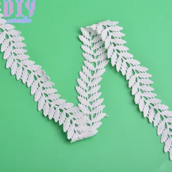 

15 yards Leaf Hollow Embroidered Flower Lace Trim Ribbon Sewing Wedding Bridal Dress DIY Fabric Craft