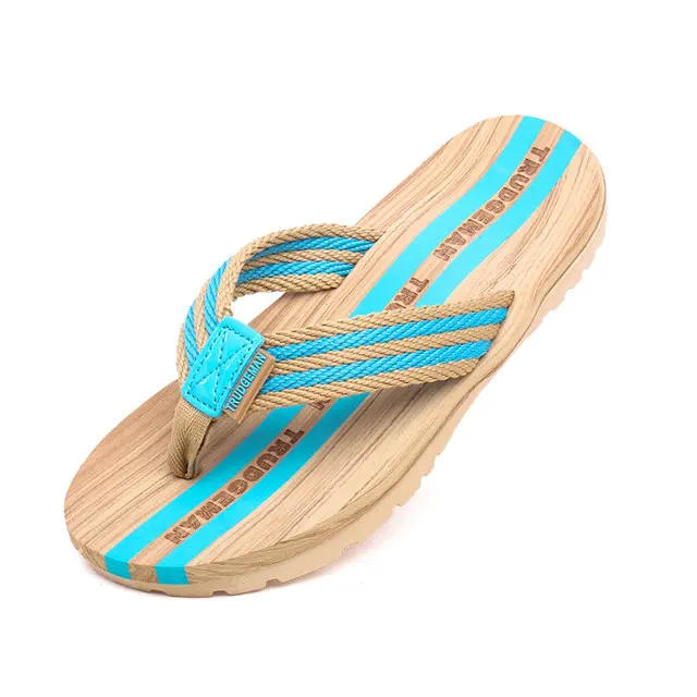 New Arrival Wood Grain Design Women's And Men's Summer Non Slip Sandals Outdoor & Indoor Flip-flops Beach Shower Slippers Shoes (3)