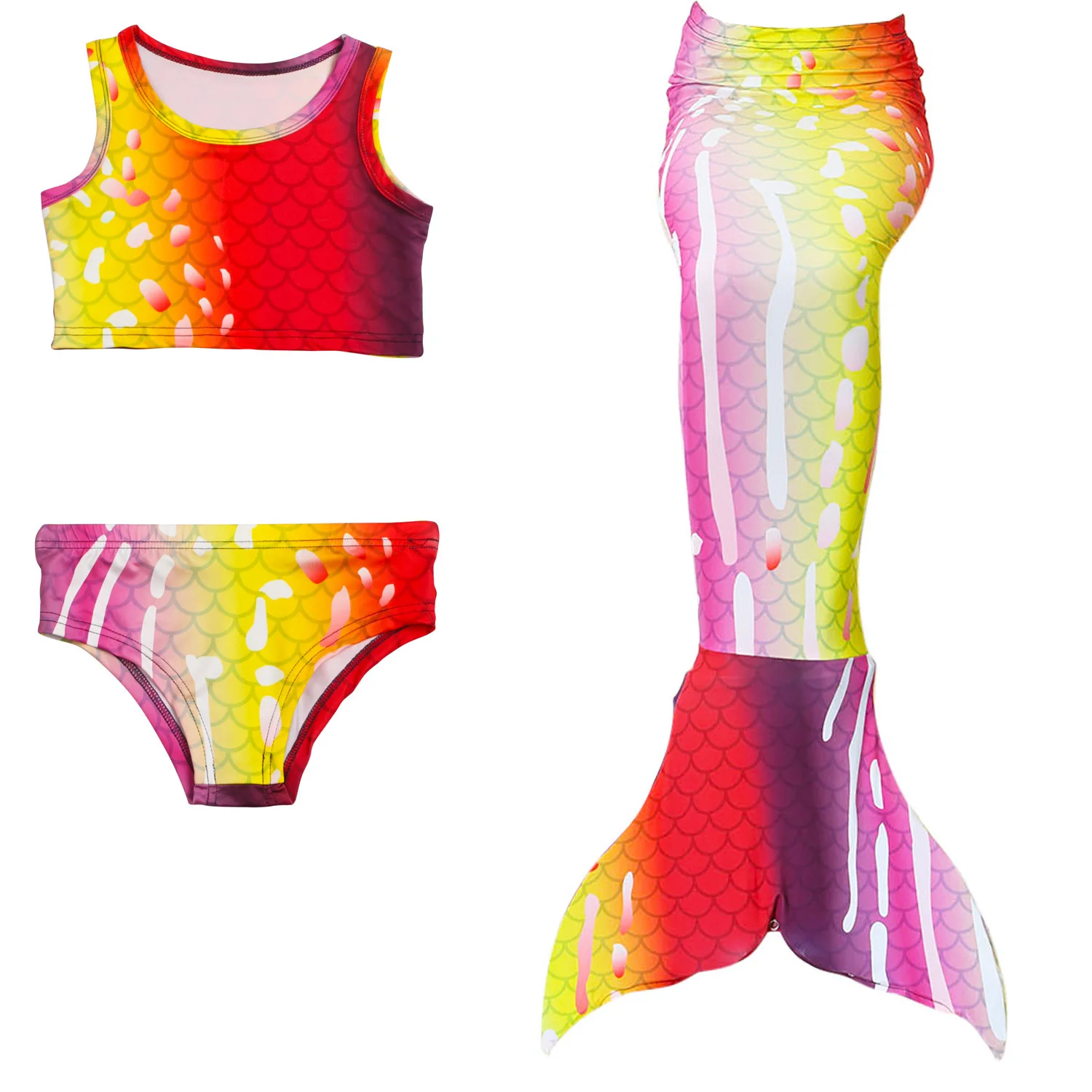 Children Mermaid Tails Halloween Cosplay Fancy Clothes Swimming Mermaid