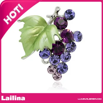 

Element Crystals Bunch of Grapes Brooch Pin