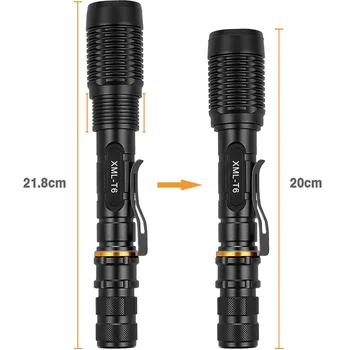 

5 Modes LED Zoomable Flashlight 12000Lms Battery Charger Outdoor Camping Electric Torch JA55
