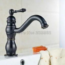 Черный масла античная латунь поворотный носик Кухня раковина кран смеситель, кран для раковины Cnf273