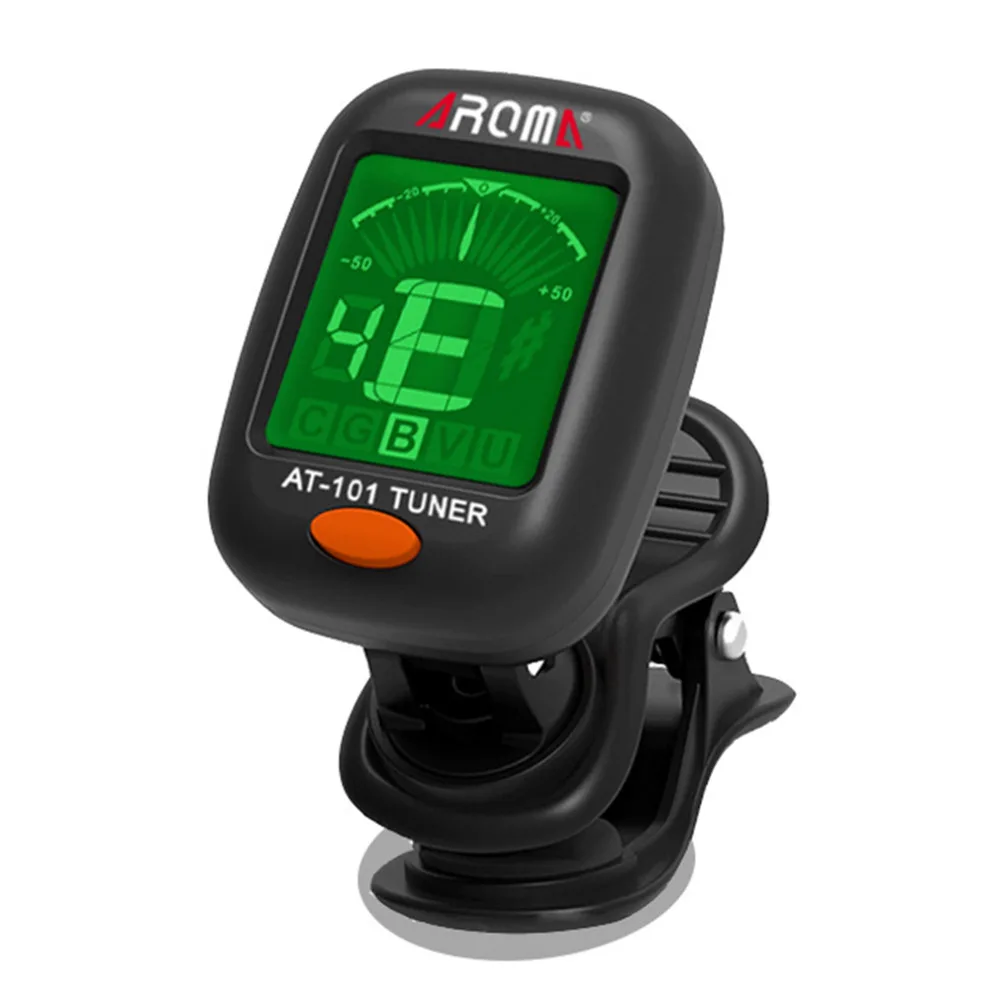 AROMA AT 101Digital Clip on Electric Guitar Tuner 360 rotatable mini