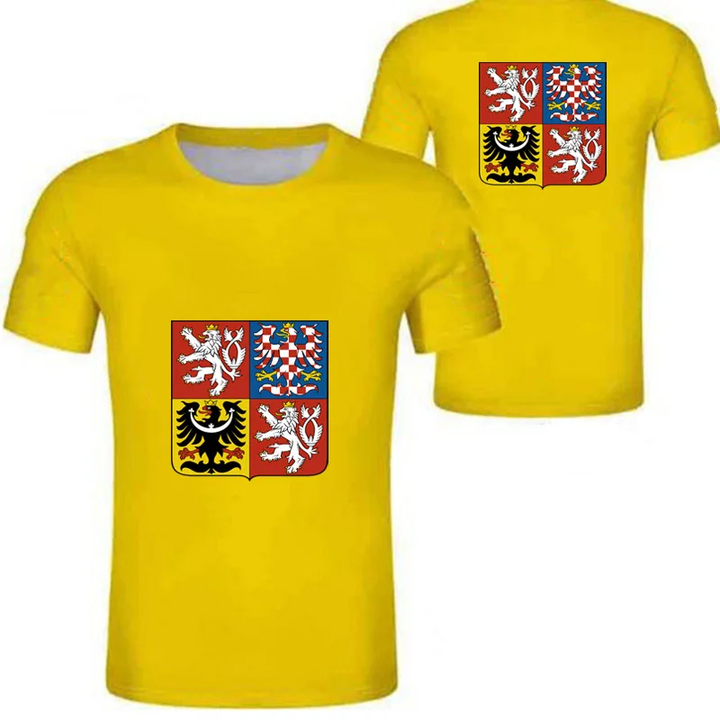 

CZECH REPUBLIC man youth diy free custom name number cze t shirt nation flag czechia country cz college print photo boy clothing