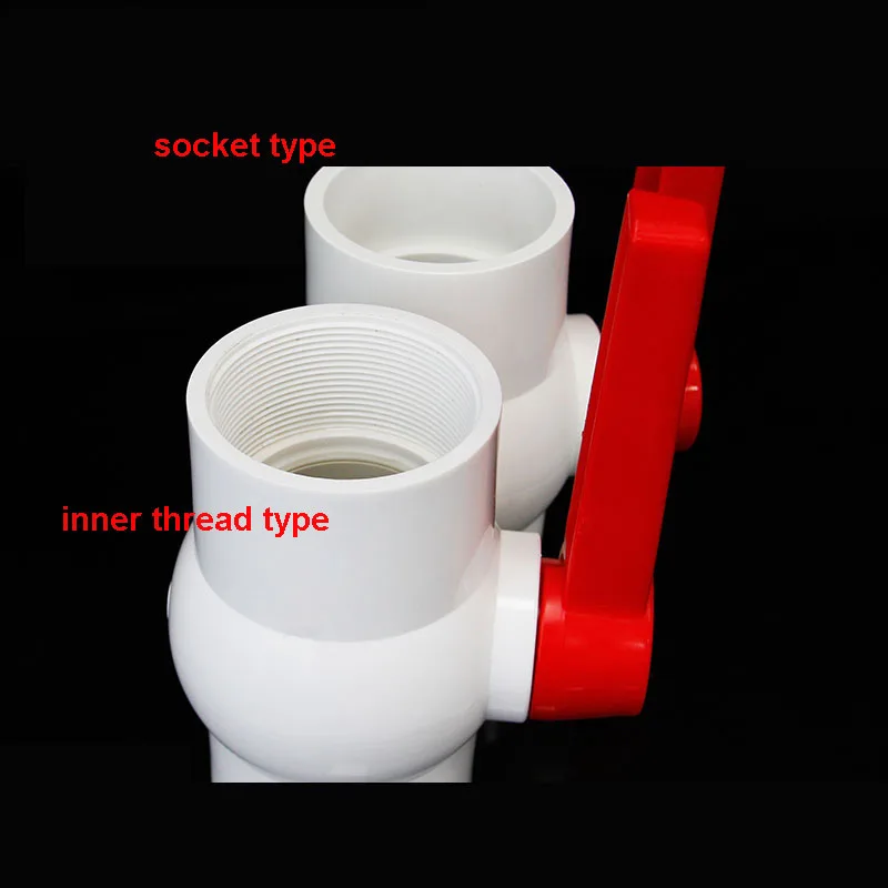 Gogo Pvc Ball Valve Switch Screw Socket Water Supply Pipe 20mm