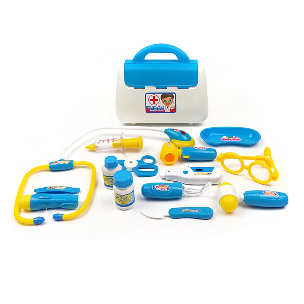 15 шт./компл. детская игрушка игра в доктора комплект имитации термометр медицина коробка палатка стетоскоп инъекции подарок для мальчика