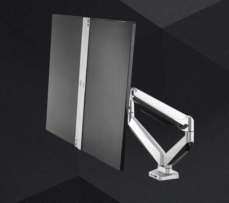 Loctek D7D Gas Spring Dual Monitor Holder Desktop