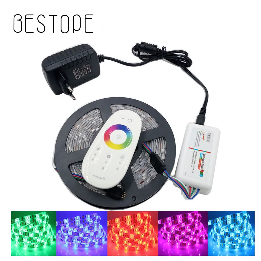 Светодиодная лента CBAOOO 5 м, 10 м, 15 м, 20 м, 12 В, RGB набор, водонепроницаемая лента 5050, гибкая светодиодная лента 150 e 5 м IP65, Диодная лента, светодиодный набор лент