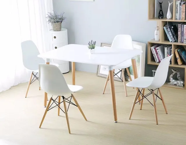 Minimalistische Moderne Ontwerp Eethoek Set 1 Tafel 4