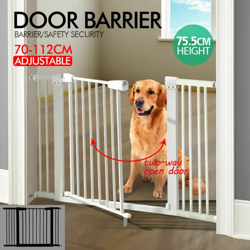 

76cm Tall Adjustable Wide Baby Child Pet Safety Security Gate Stair Barrier Door