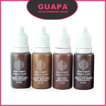 4 цвета Перманентный макияж набор пигментов татуировки чернила косметические 15 мл бутылка для татуировки бровей губ Макияж смешанный цвет