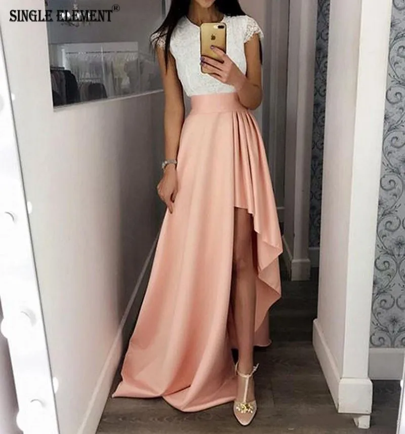 

SINGLE ELEMENT Slit Sexy Lace Prom Dresses 2019 Evening Dress