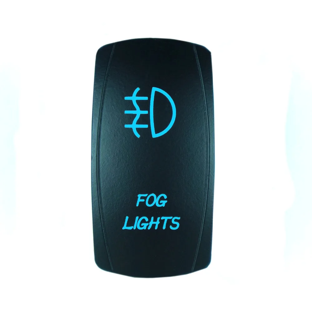 High Quality 5 Pin Laser Backlit Blue Rocker Switch FOG LIGHTS 20A 12V