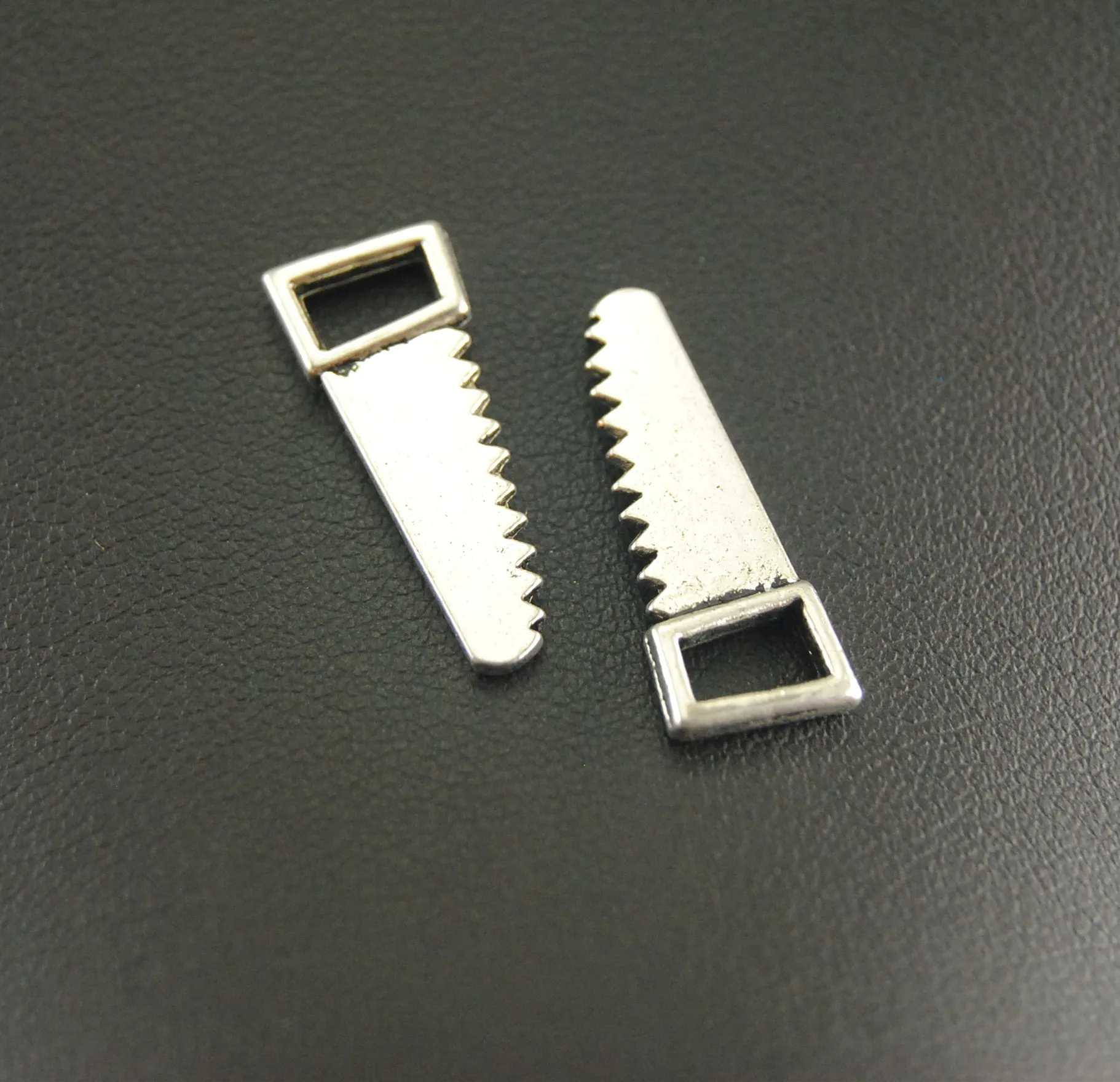

10 Pcs Antique Silver Saw Charms DJewelry Making DIY Handmade Craft 23x9mm A845