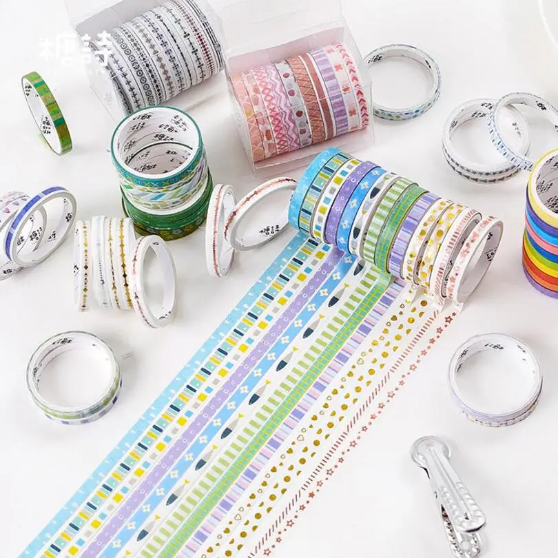 

10 pcs/lot watercolor gilding washi tape DIY decoration scrapbooking planner masking tape adhesive tape label sticker stationery