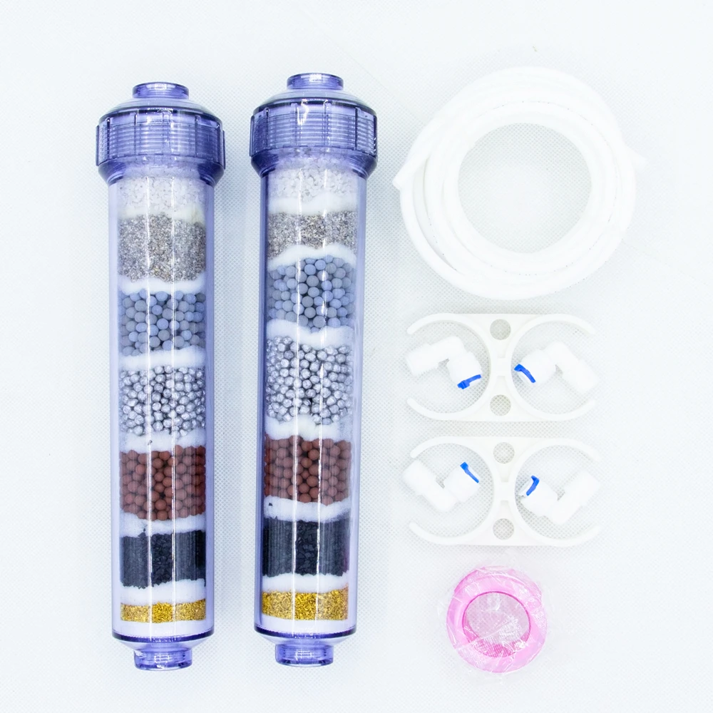 7 IN 1 Alkaline Mineral Post Water Filter Cartridges With KDF,Activated Carbon For Reverse Osmosis Water Purification 2PCS/PACK 7 IN 1 Alkaline Mineral Post Water Filter Cartridges With KDF,Activated Carbon For Reverse Osmosis Water Purification 2PCS/PACK