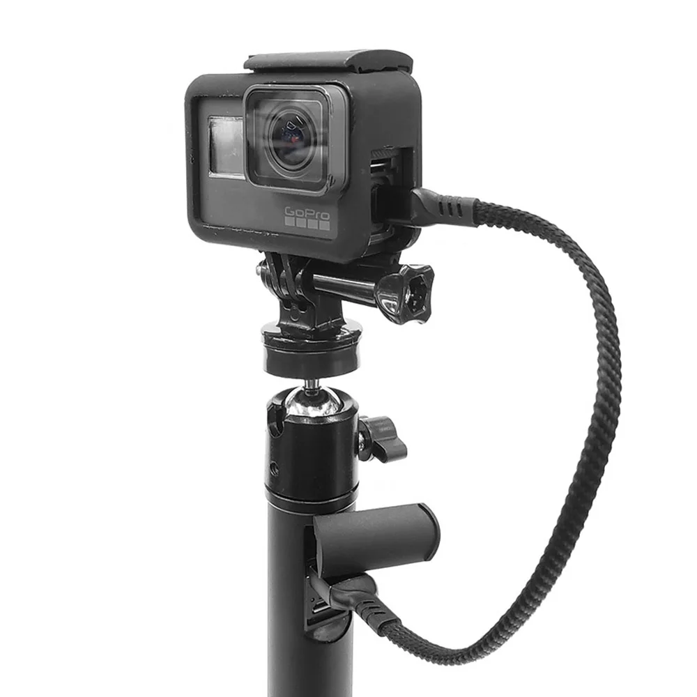 TUYU 2 в 1 ручной 5200 мАч Аккумулятор для камеры селфи палка для DJI OSMO Action GoPro Hero7 6 5 4 sj8 Аксессуары для мобильных телефонов