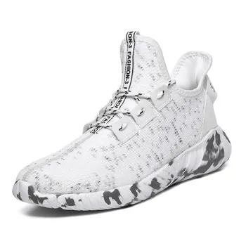 

Men's Casual Shoes Spring and Autumn Flynit Breathable Lace-Up Soft Non-Slip Wear-Resistant Men's Sneakers