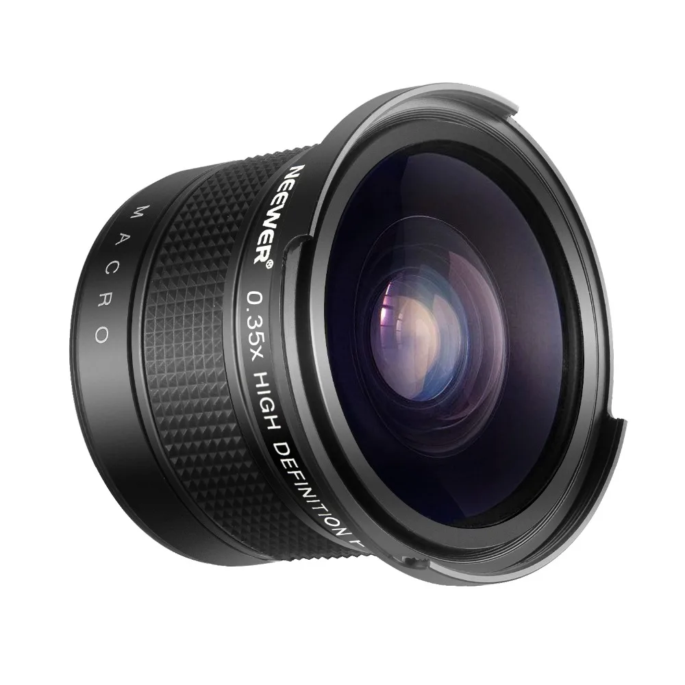 Широкоугольный объектив Neewer 58 мм 0 35x рыбий глаз с макросъемкой для CANON Rebel T6i T6s T5i T5