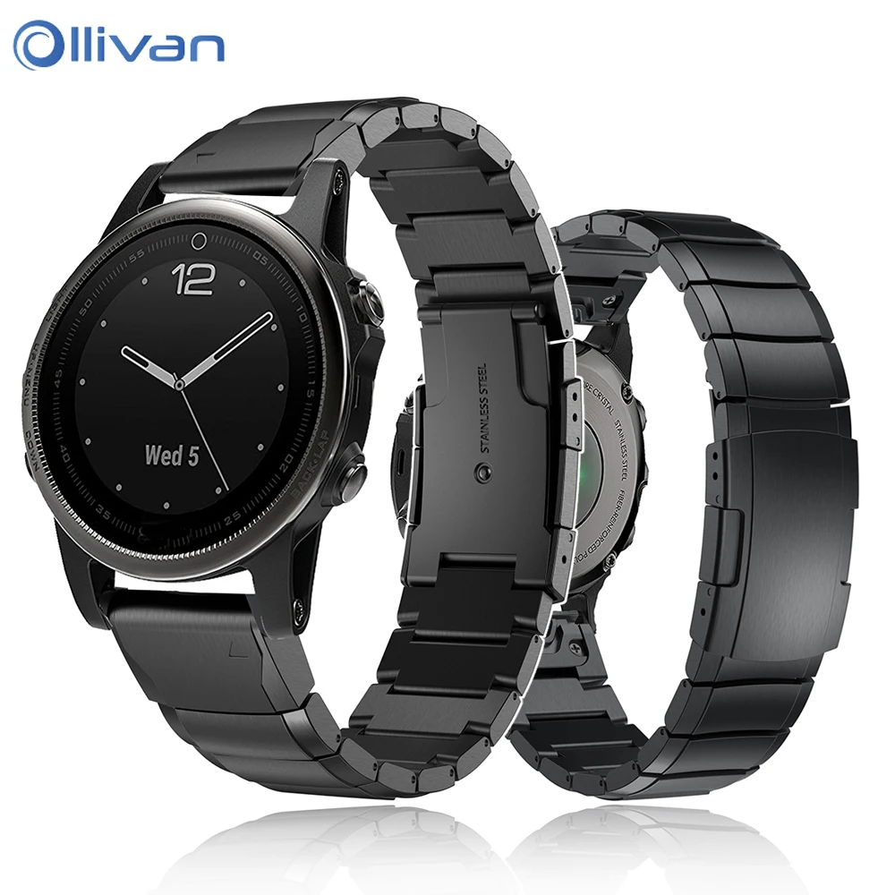 

Ollivan Stainless Steel Quick Release Watchband for Garmin Fenix 5S Band Wrist Strap Metal Bracelet Strap Men Women Watch Strap