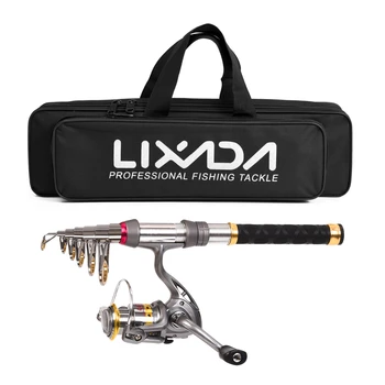 

Fishing Rod And Reel Combo Carbon Fiber Telescopic Fishing Pole Spinning Reels Carrier Bag Fishing Kits Set For Fishing