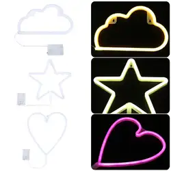 4,5 В Светодиодные ленты неоновый свет Водонепроницаемый сердце облако в виде звезд Феи для освещения IP65 Водонепроницаемый с украшение дома
