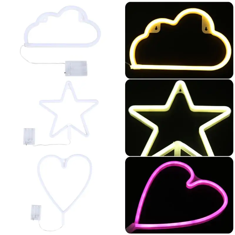 

4.5V LED Strip Neon Light Waterproof Heart Cloud Star Shaped for Fairy lighting IP65 Waterproof with House Decoration