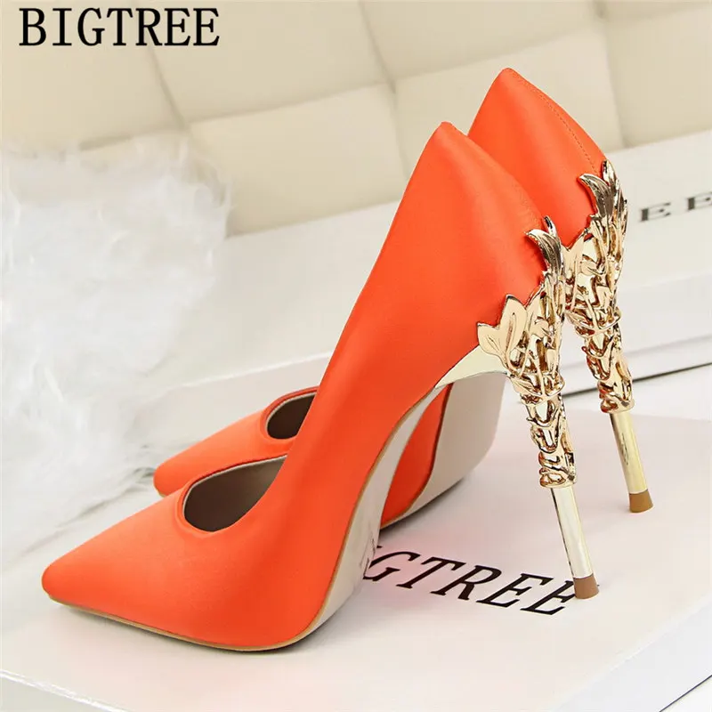 red heels wedding shoes bride new arrival 2019 women high heels dress shoes women black heels bigtree shoes zapatos mujer tacon