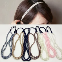 LNRRABC 1 шт. женские милые жемчужные эластичные украшения 3 цвета романтические u-образные повязки на голову Высокое качество Женские аксессуары для волос
