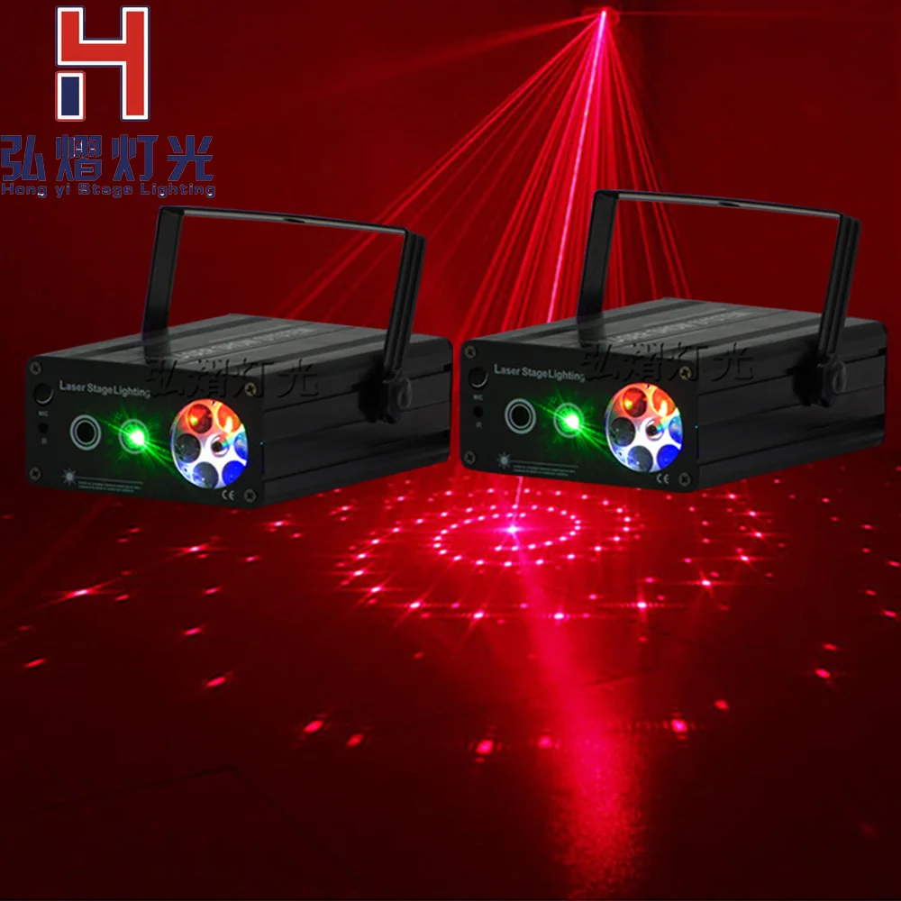 

(2psc/lot)New Patterns Mini Laser Projector Light DJ Disco Party Music Laser Stage Lighting Effect With LED Blue Xmas Lights
