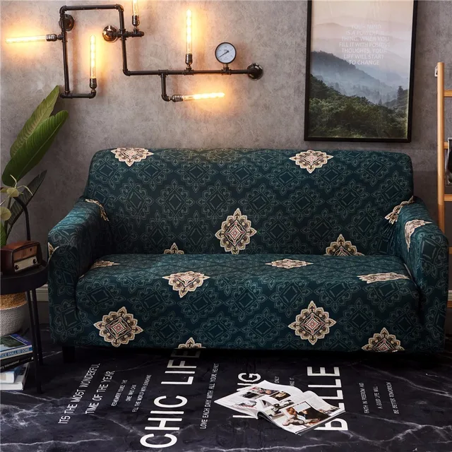 Geometric Printed Sofa Cover Spandex Stretch Slipcovers All Inclusive Sectional Towel Single Two Three Four Seater 1pc In From Home