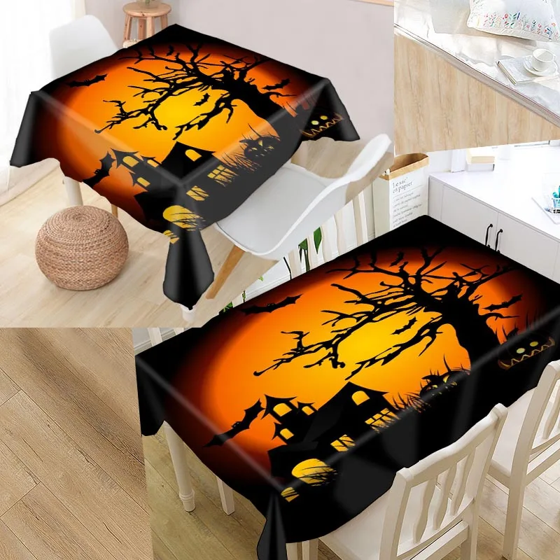 

Custom Halloween Table Cloth Oxford Rectangular Waterproof Oilproof Table Cover Wedding Tablecloth &QAZ087K