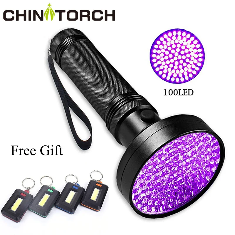 

UV Black Light Flashlight Super Bright 10 W 100 LED 395 nm Violet Ultra Hand Lamp UV Torch Light For Money ,Bed Bugs, Scorpions