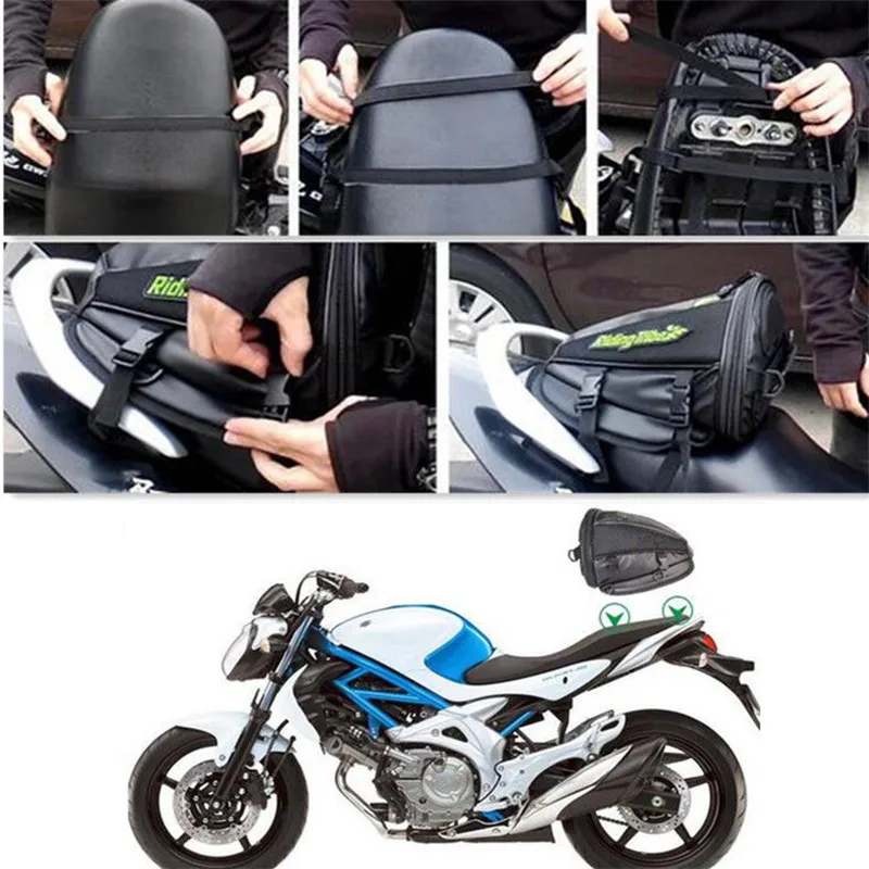 Portable Motorcycle Waterproof Back Seat Carry Bag Luggage Tail Travel