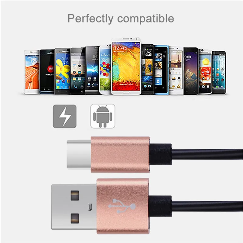 Весенний usb кабель Type C для Xiaomi Mi Max 3 Pro/Black Shark 2/Black Shark/Redmi Note 7 Pro металлический