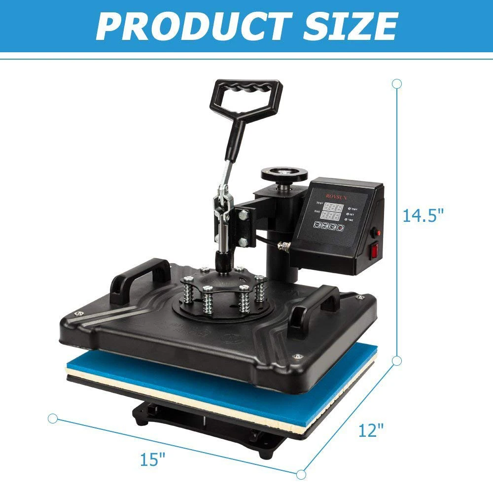 Цена Двойной дисплей 30*38 см 5 в 1 комбо Термофутболка термопресс машина сублимационный принтер для плит крышка кружка телефон ручка Рок МДФ
