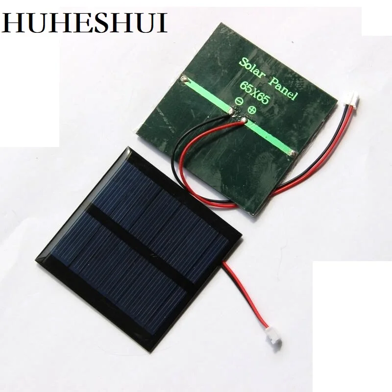

BUHESHUI 5pcs 109MA 5.5V Solar Panel Cell Module +PH2.0 plug terminal Wire/Cable DIY Solar Panel Charger For 3.7v Battery Study