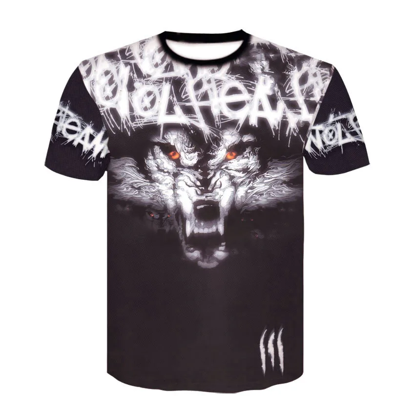 

New Pattern Wolf 3d Number Printing Short Sleeve T Pity New Fashion T-shirt Summer Top Camisa Multiple Colour