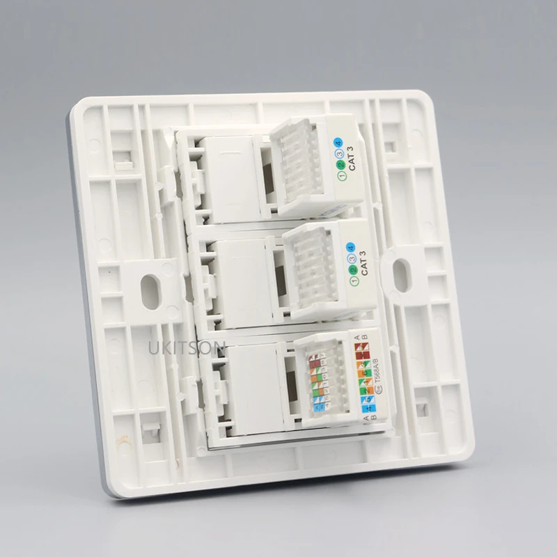 CAT5E RJ45+RJ11+RJ11+ wall panel pic 4