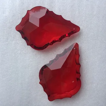 

Red 76mm 50pcs Crystal Maple Leaf Pendants Chandelier Crystal Accessories