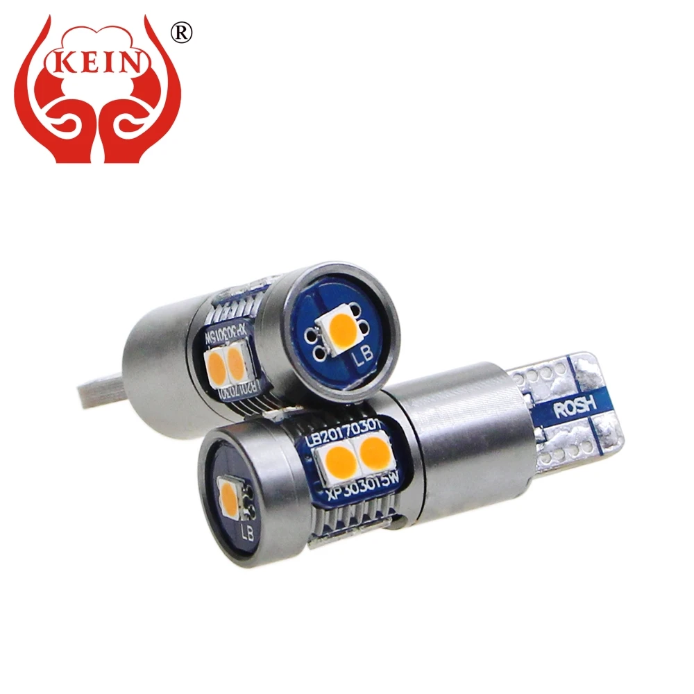 

KEIN 2pcs CANBUS T10 LED Bulb W5W led car Lights 3030 194 168 Interior Lighting Side Wedge Parking Tail Signal Lamp automotivo