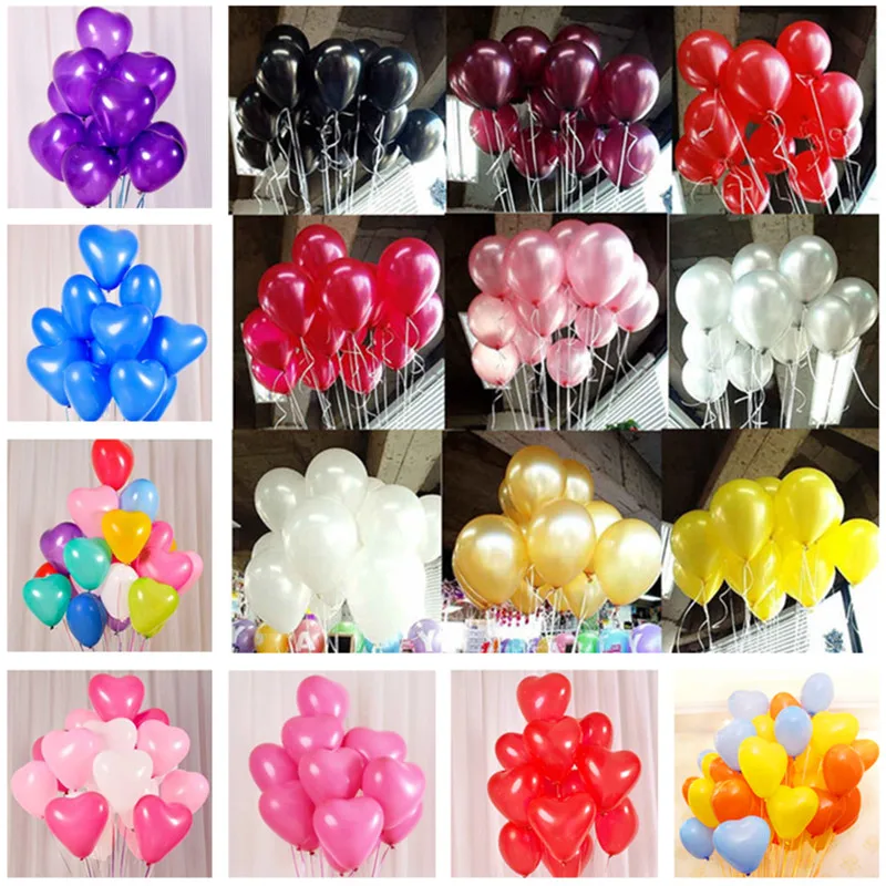 10 to 30 Balloons Metallic Latex Balloons Helium Wedding Party Baloons Ballons