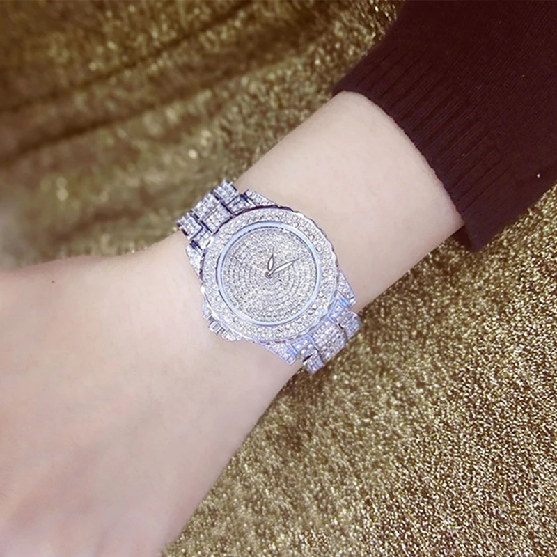 

Women Watches Fashion Casual Luxury Rhinestone Quarts Gold Silver Elegant Wrist Watch Birthday Valentine's Day Gift
