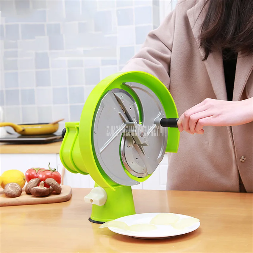  0.2-8mm Manual Fruit Slicing Machine Lemon Potato Vegetable Round Slicer Phopper Cutter Commercial/ - 4000007389302