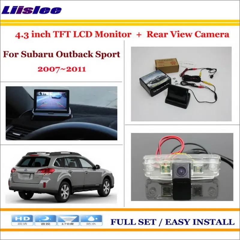 

Liislee For Subaru Outback Sport 2007~2011 Back UP Reverse Camera + 4.3" Color LCD Monitor = 2 in 1 Rearview Parking System