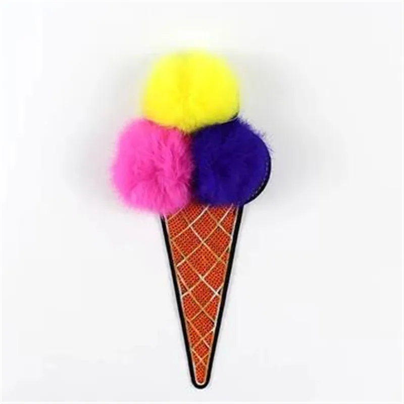 

T shirt Women sequins patches for clothing 24cm ice cream Pom patch deal with it 3d t shirt mens Christmas gift Diy stickers